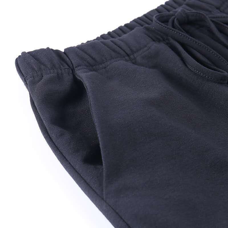 Dark Printed Loose Men’s And Women’s Lace-up Sweatpants