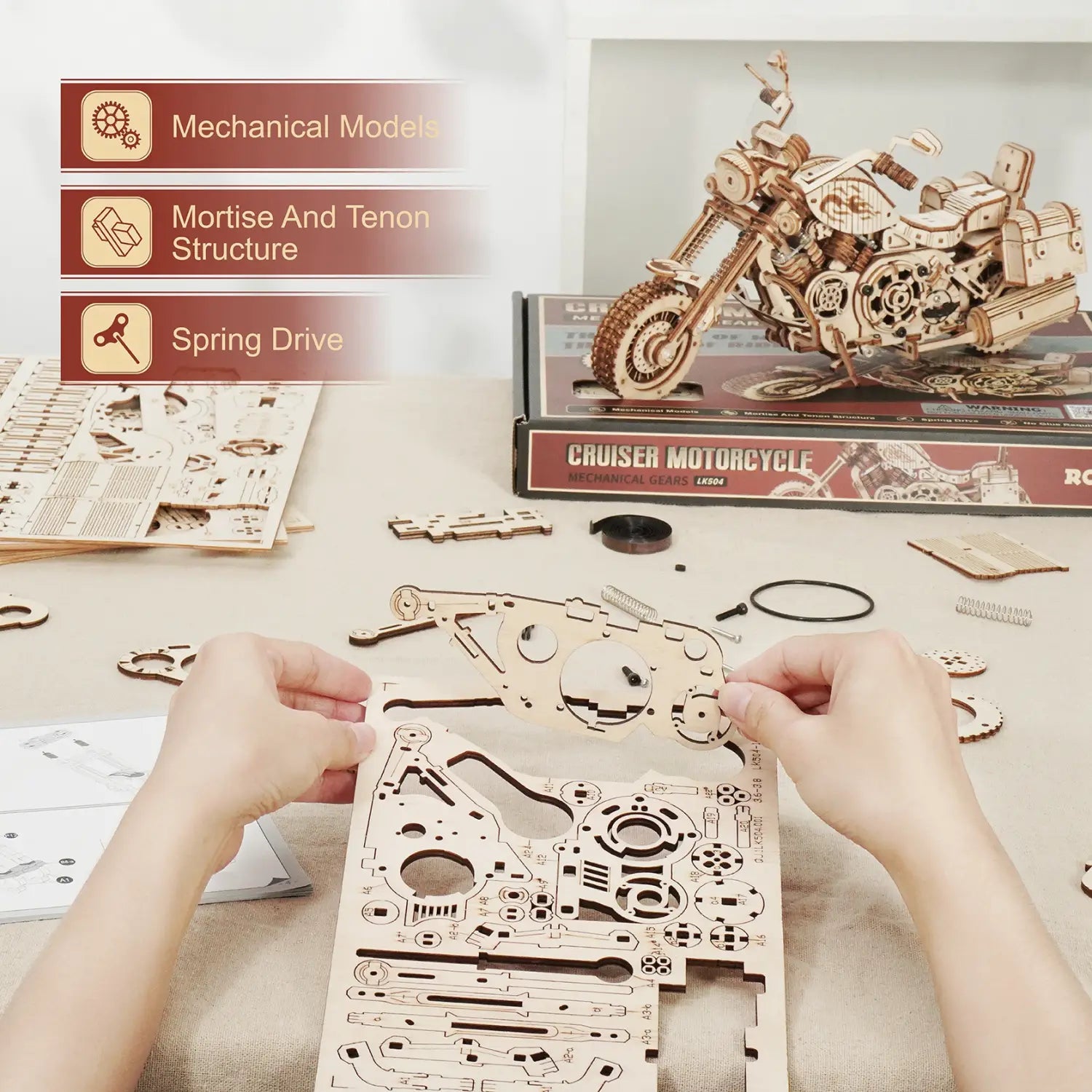 420 Piece Building Block Kit For DIY Wooden Models For Children