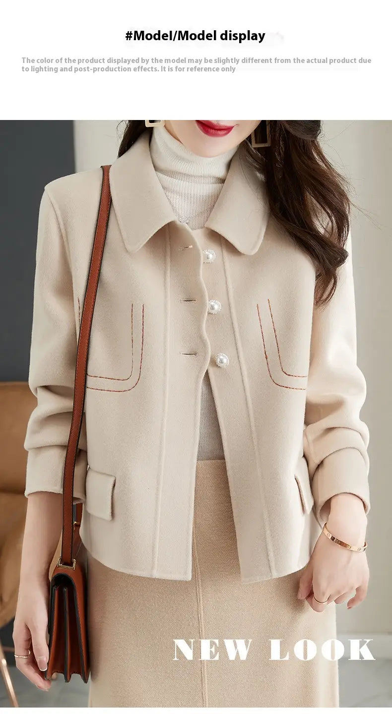 Fashionable Korean Style Slimming Casual All-matching Graceful Solid Color Small