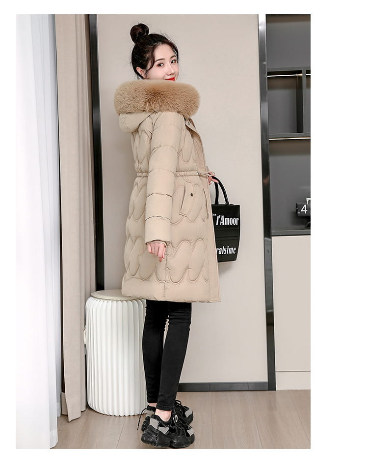 Women’s Waist Slimming Fur Collar Cotton Coat
