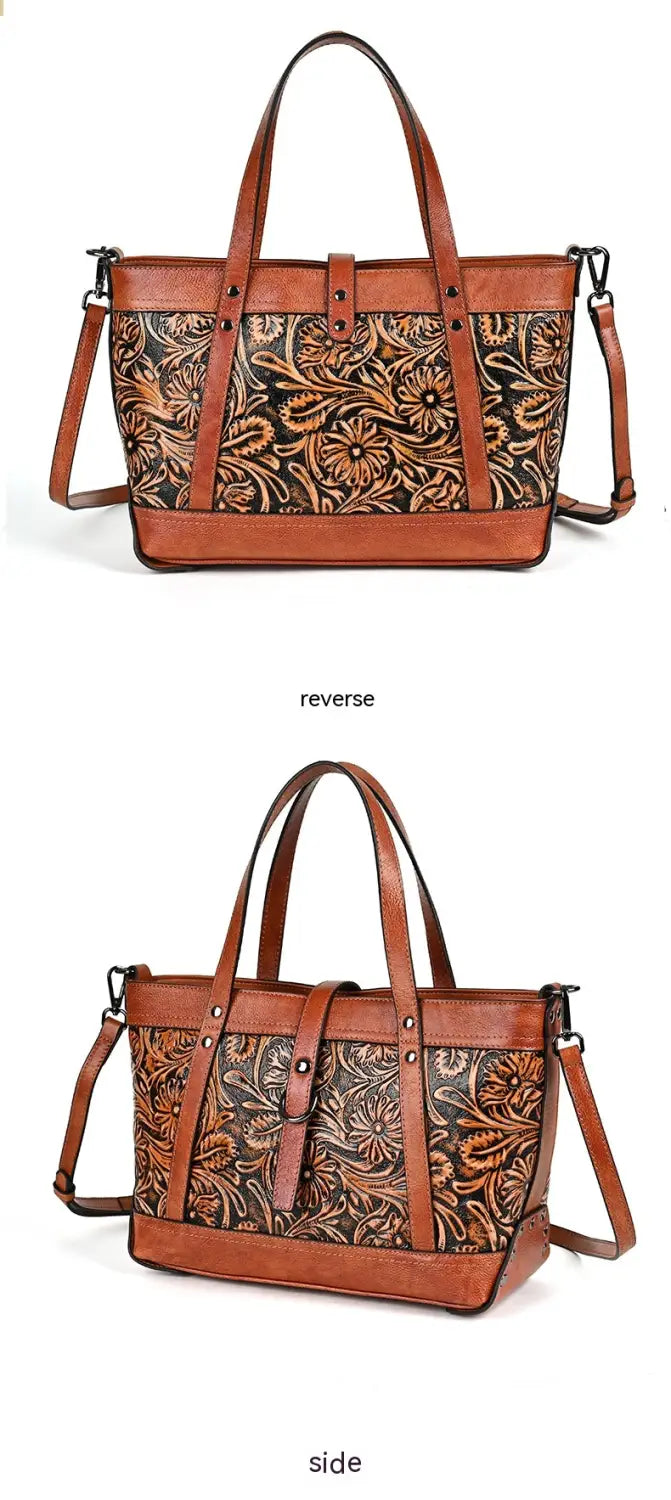 Retro Luxe First Layer Cowhide Bag High-End Fashion Online