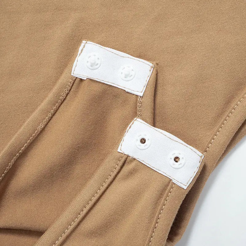 Women’s Solid Color Casual Round Neck Long Sleeve Slim Fit Jumpsuit