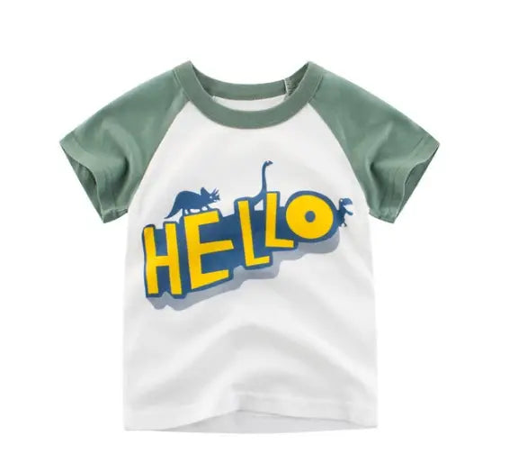 Children’s Wear Summer New Korean Children’s Boys Cotton T-shirt Men’s Treasure In Children’s Short Sleeves