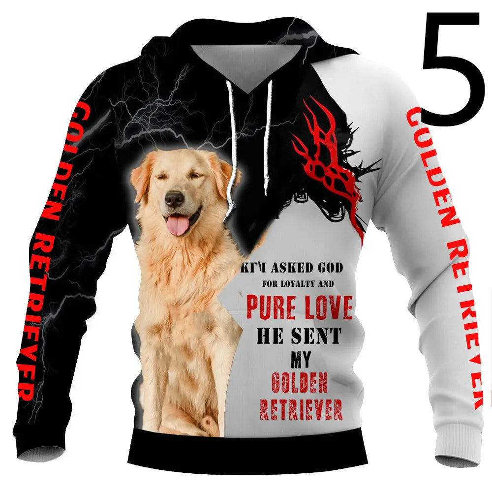 Thin 3D Digital Printing Hooded Sweatshirt