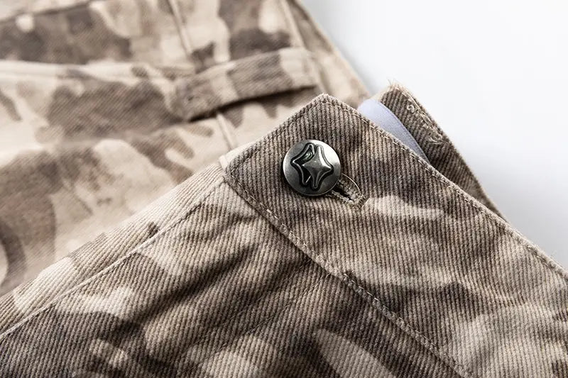Spring New Retro Desert Camouflage Cargo Pants