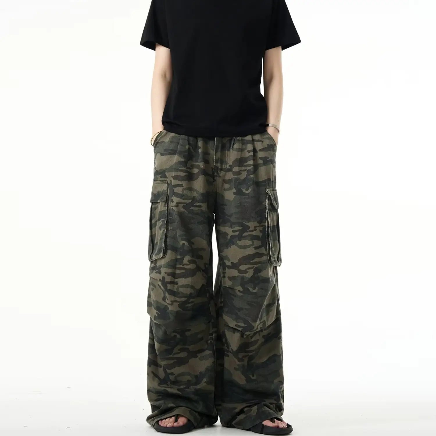 High Street Retro Multi-pocket Camouflage Cargo Pants