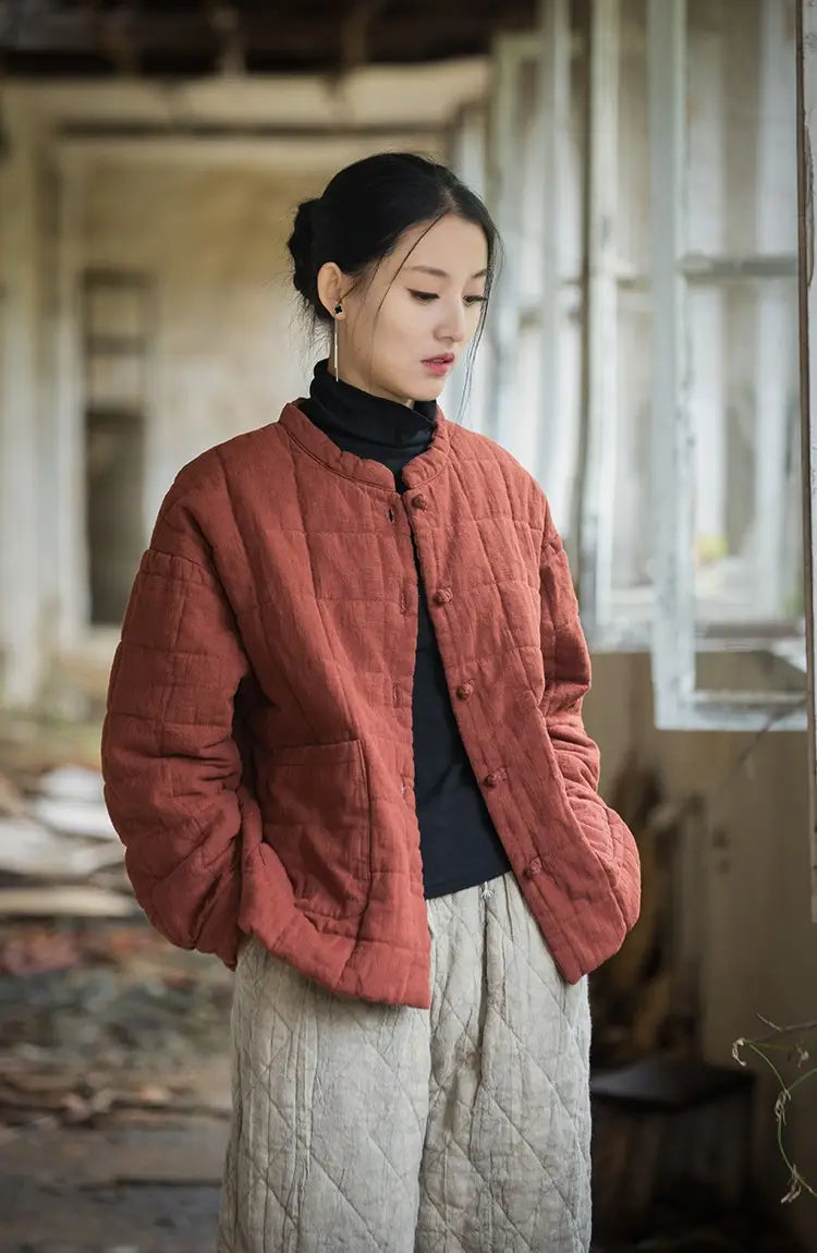Fashion Artistic Women’s Short Cotton-padded Coat