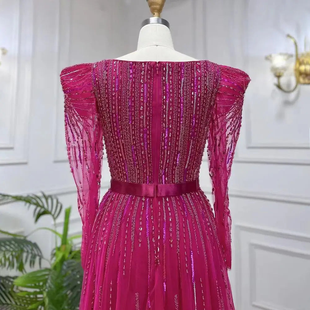 Rose Red Host Performance Evening Dress