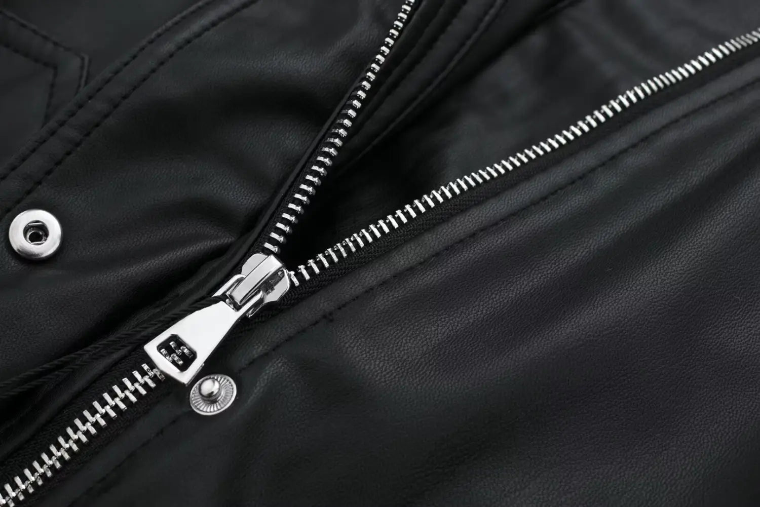 Women’s Lapel Loose Faux Leather Bomber Jacket Coat