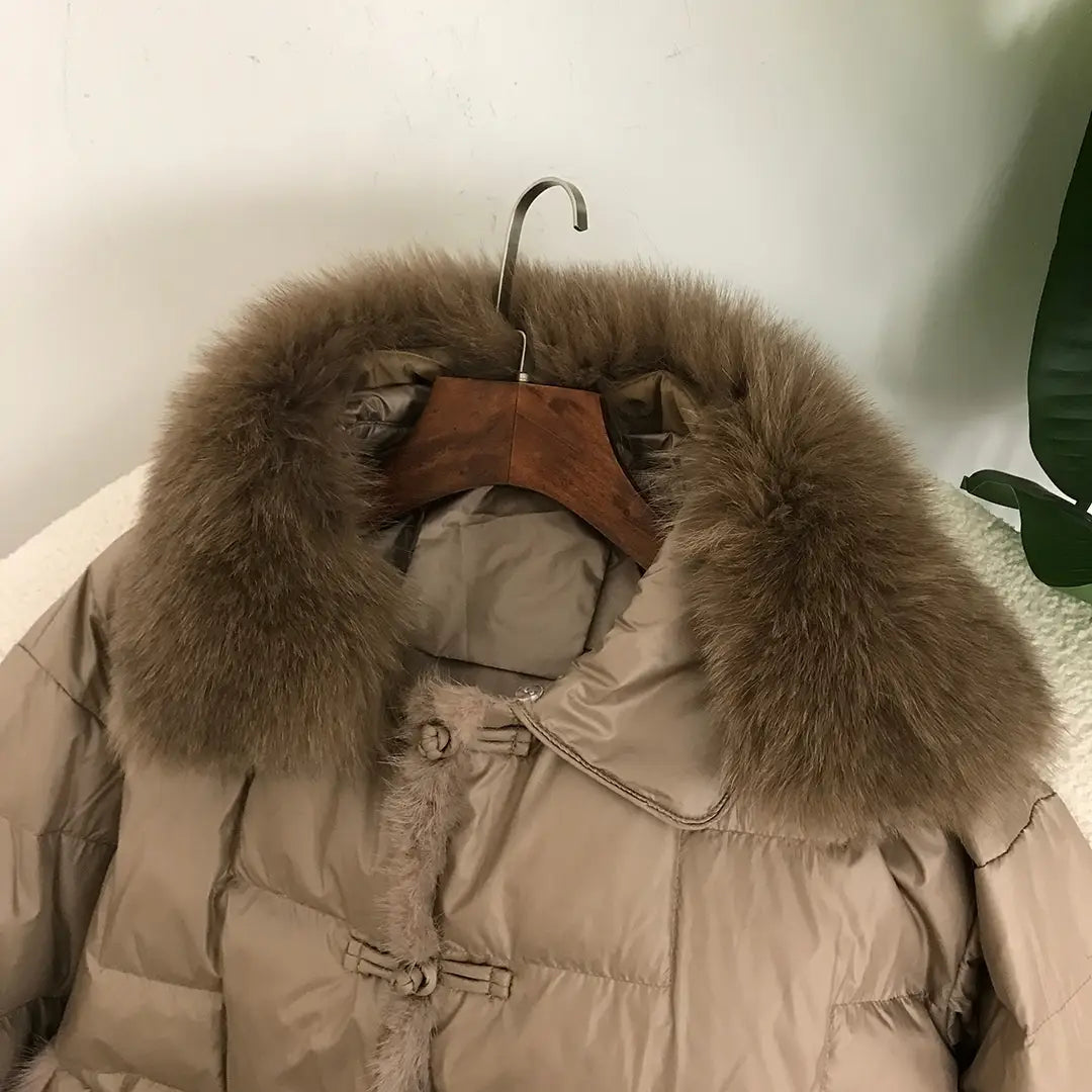 Down Jacket Short Loose Fashion Retro Patchwork Coat