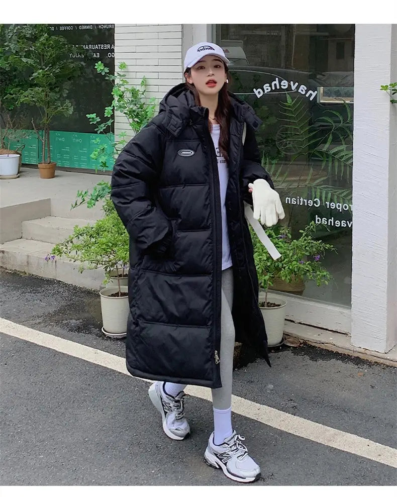Women’s Mid-length Loose Overknee Thickened Cotton Padded Coat