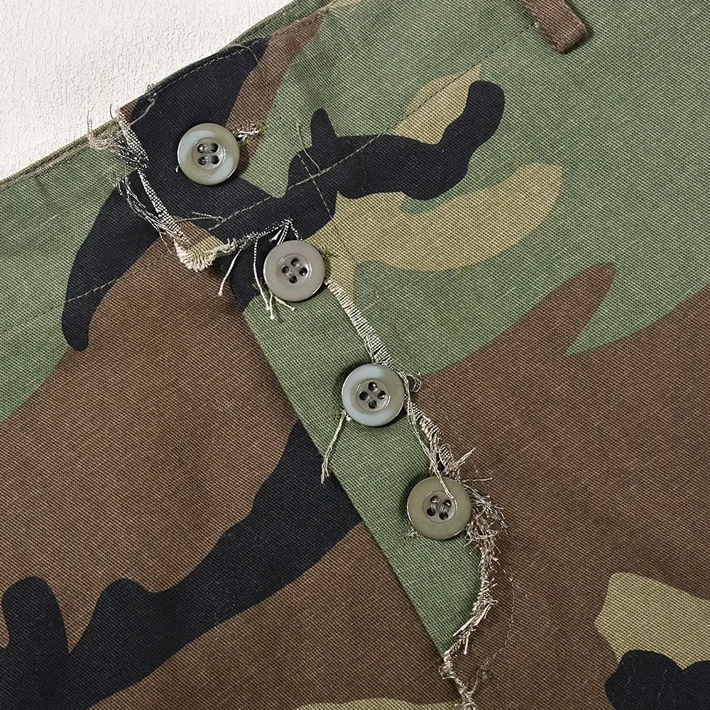 Autumn New Fashion Full Open Skirt Skirt Camouflage Skirt