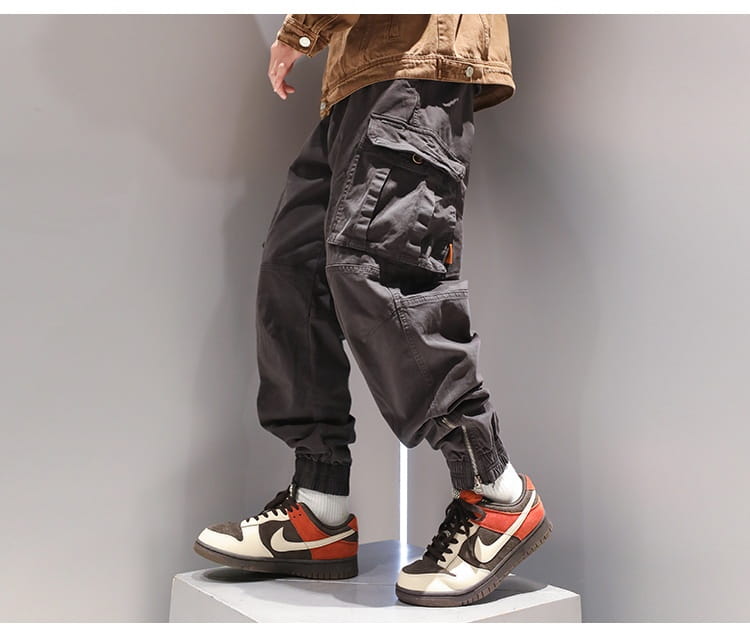 Foot Binding Zipper Design Niche Casual Pants