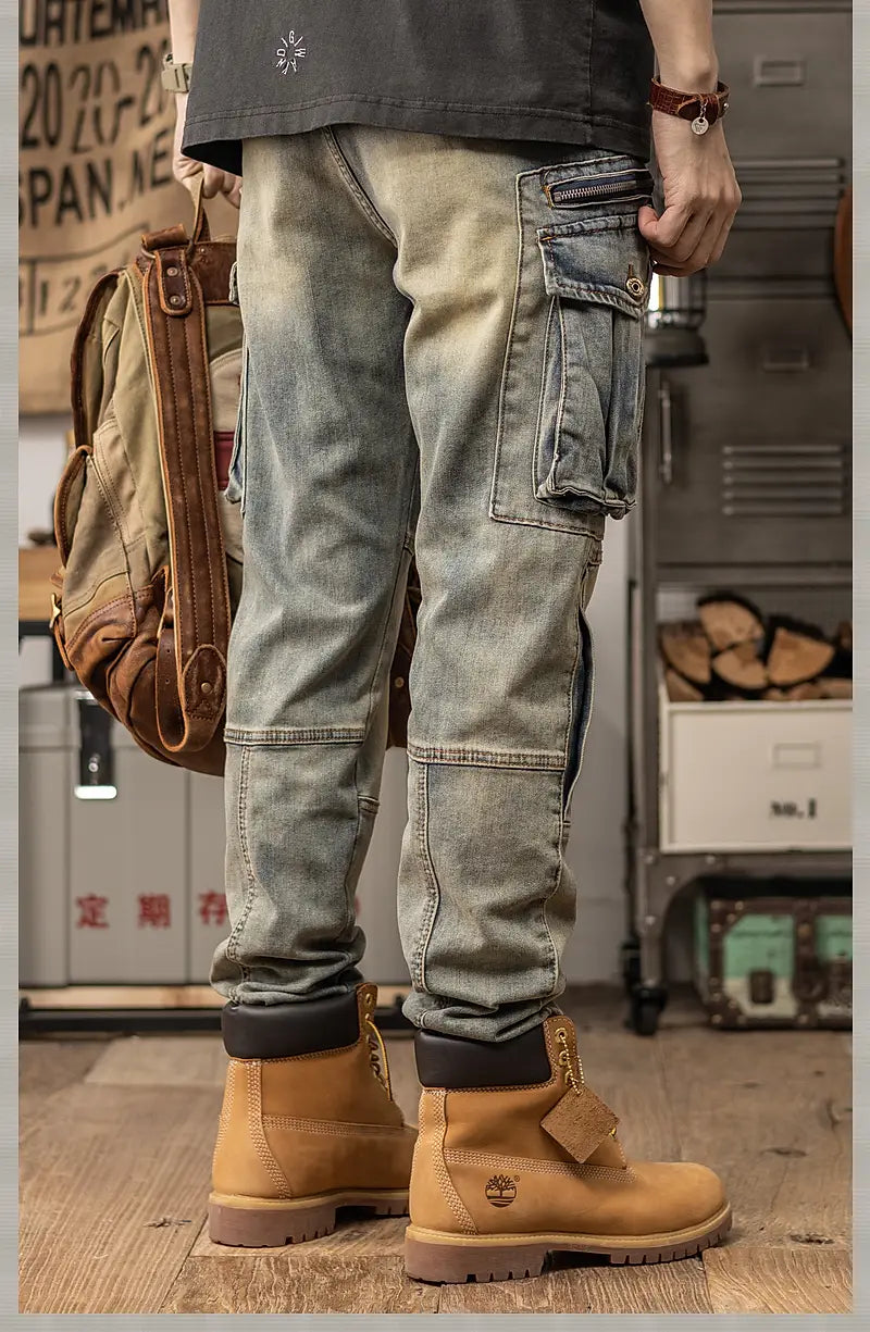 Spring And Autumn Retro Slim Fit Straight Leg Casual Pants