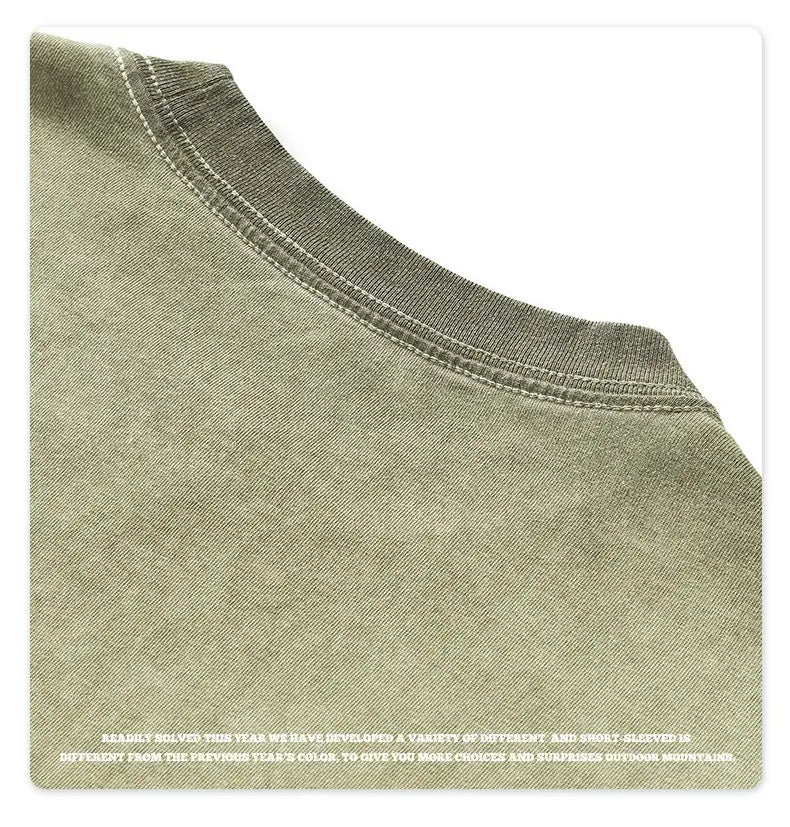 Street Dopamine Pure Cotton Washed Old Short Sleeve
