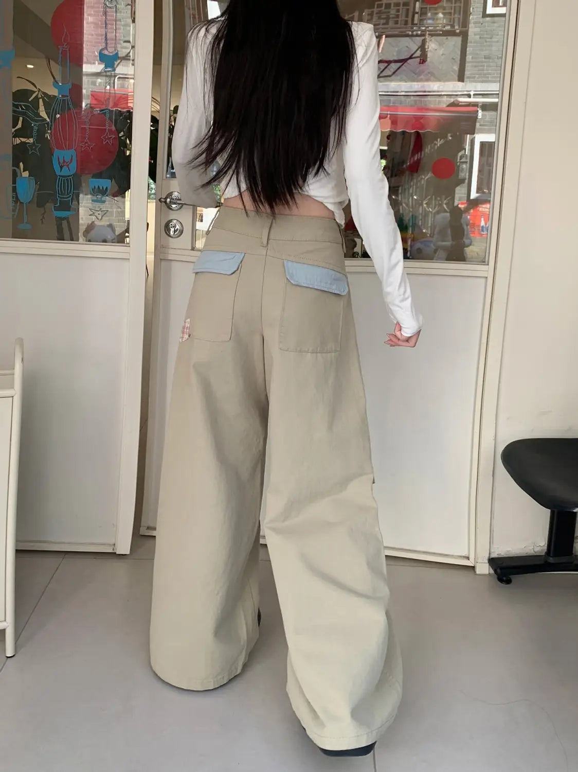 Straight Loose Wide Leg Draping Long Pants