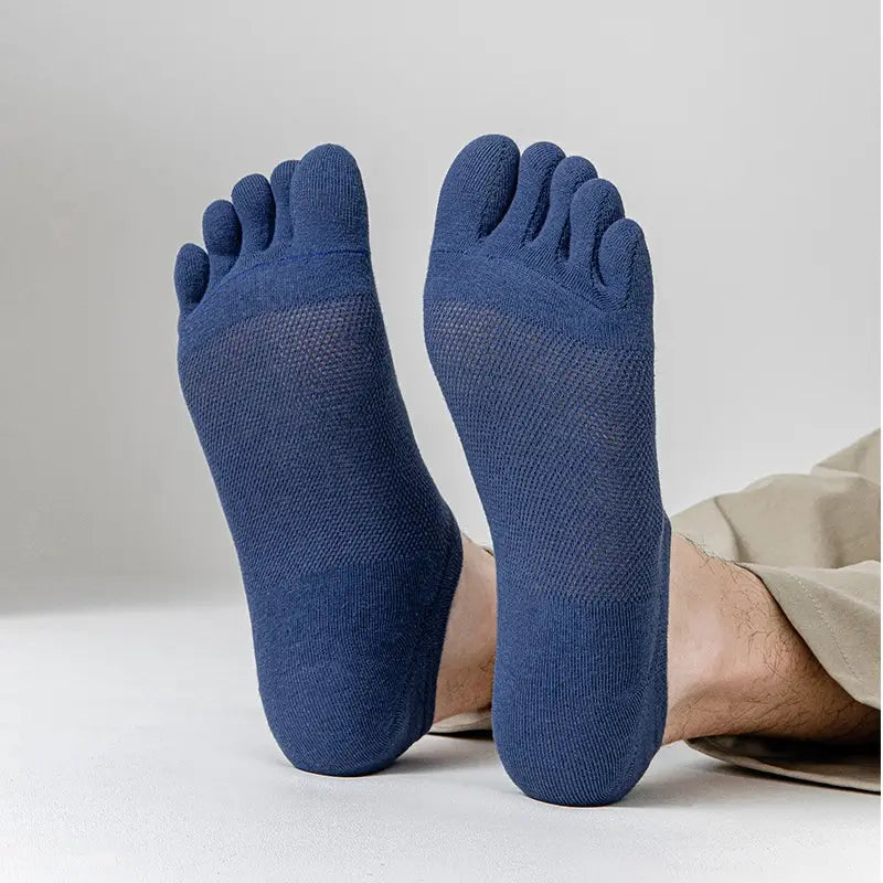 Men’s Thin Mesh Breathable Five Finger Invisible Socks