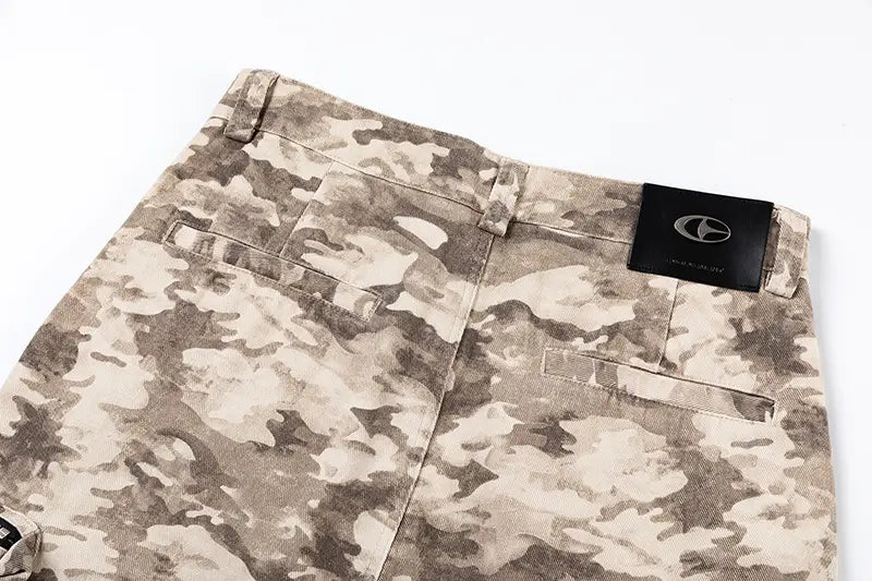 Spring New Retro Desert Camouflage Cargo Pants