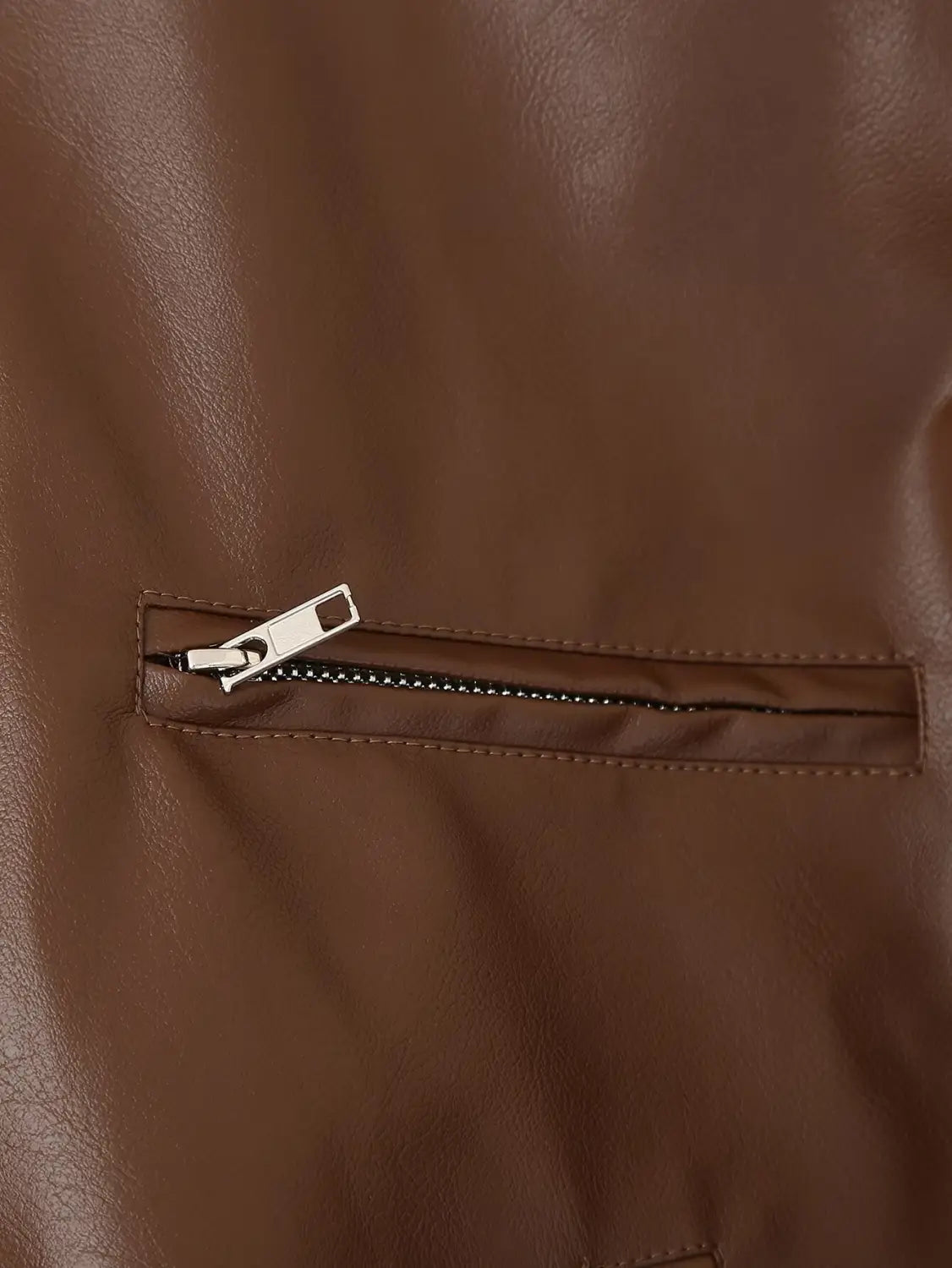 Short Jacket Fried Street Leather Clothing With Stand Collar Coat