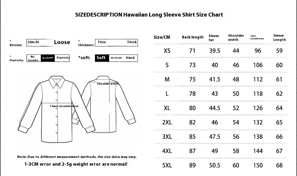 Long Sleeve Shirt Creative Element 3D Digital Printed Shirt