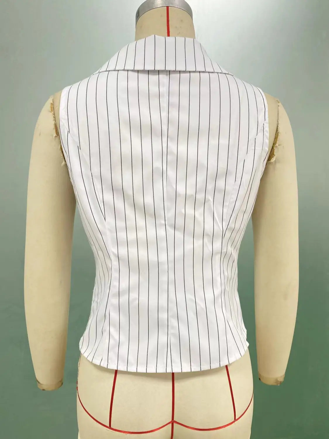 Summer European And American Temperament Striped Sleeveless Shirt