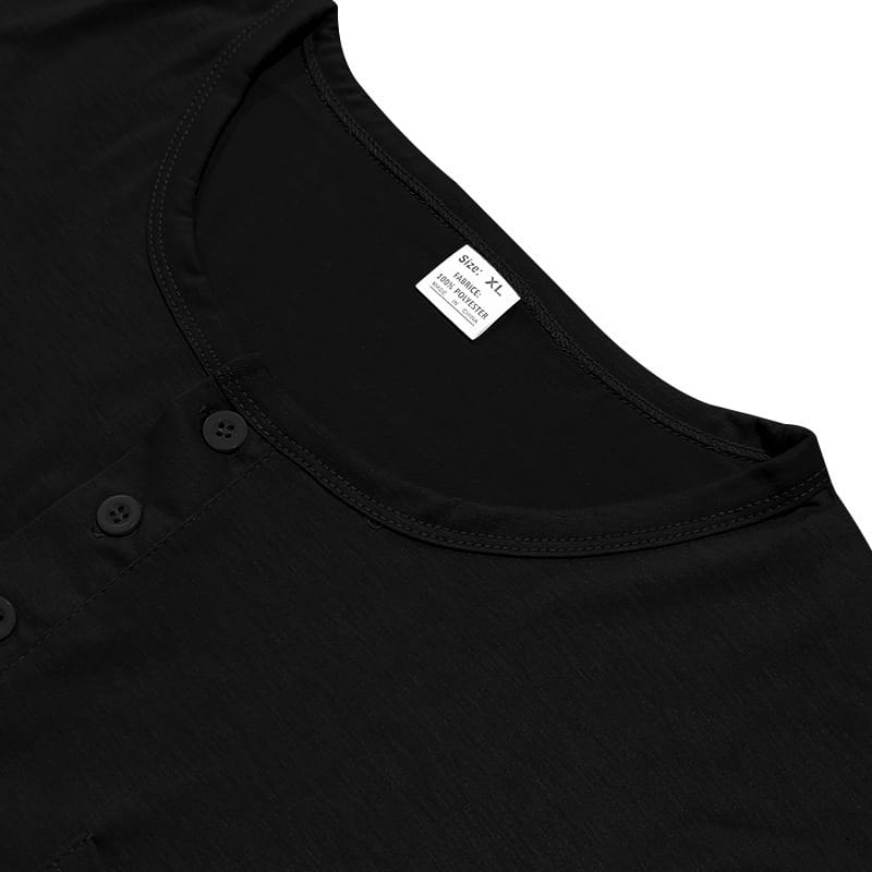 Men’s Spring And Autumn Henley Shirt Long Sleeve