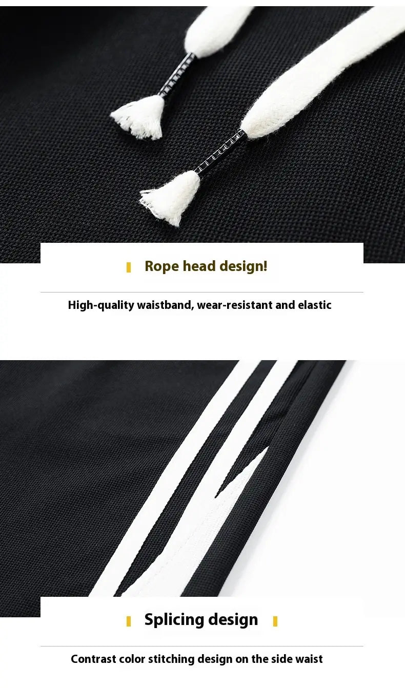 Hong Kong Style Loose Round Neck Short Sleeve Shorts 2-piece Set Leisure Sports Suit Men