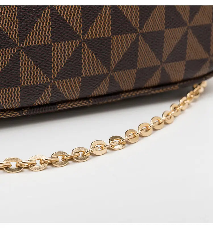 Geometric Leather Messenger Bag Luxury Clothing