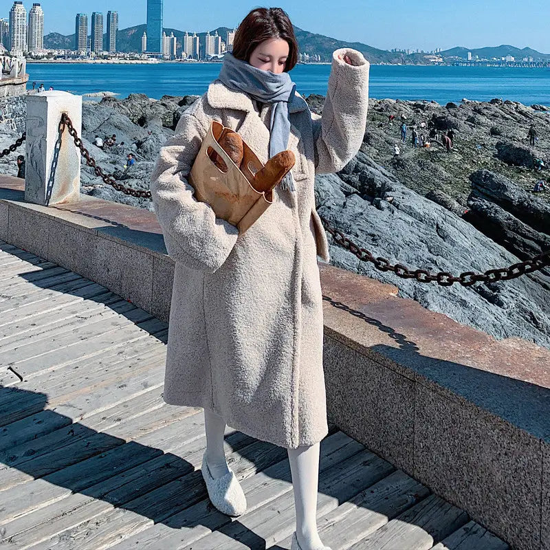 Women’s Teddy Suit Padded Lamb Wool Coat