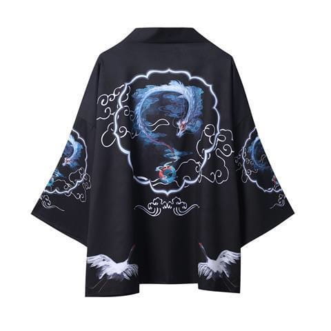 Loose Fitting Men’s And Women’s Quarter Sleeved Kimono Jacket