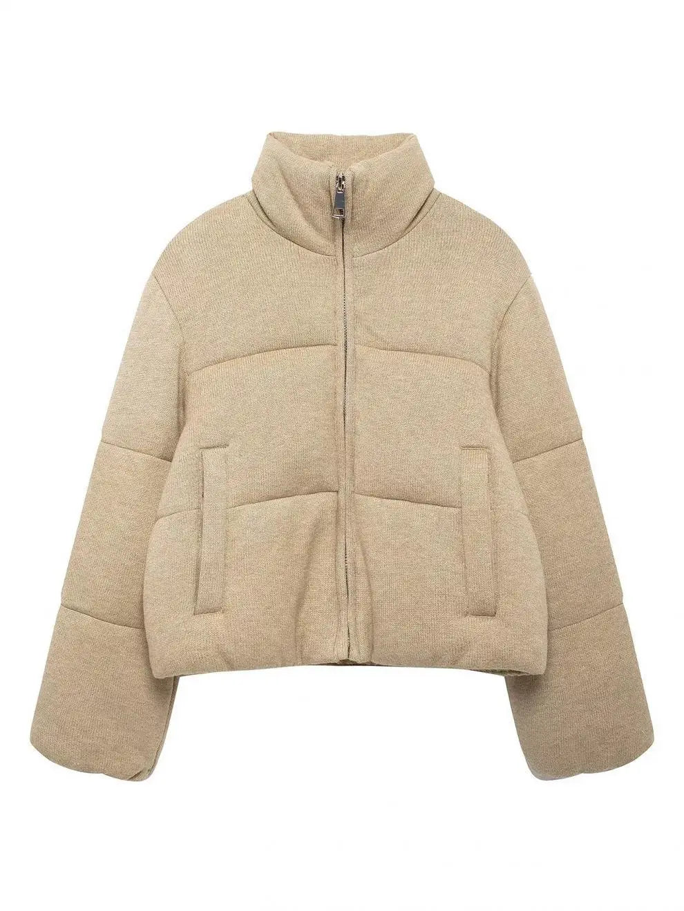 European And American Fashion Stand Collar Long Sleeve Cotton Jacket Coat