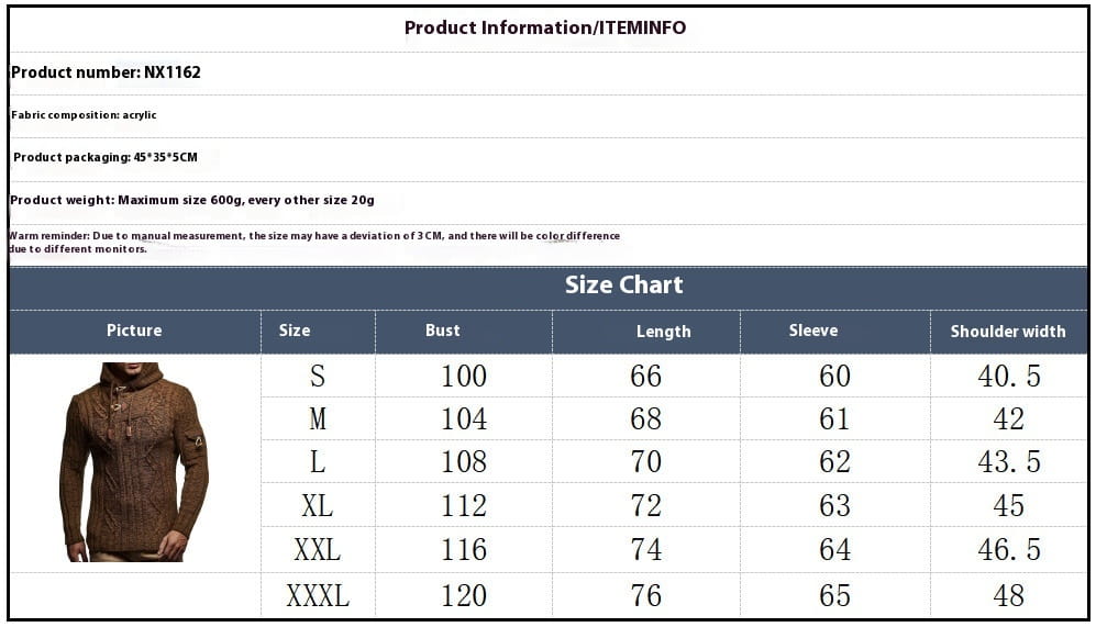Horn Button Slim Fit Men’s Sweater