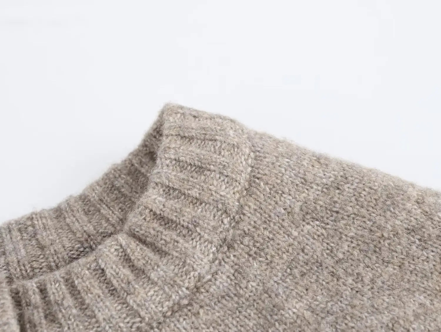 All-match Cloak Design Round Neck Knitted Coat