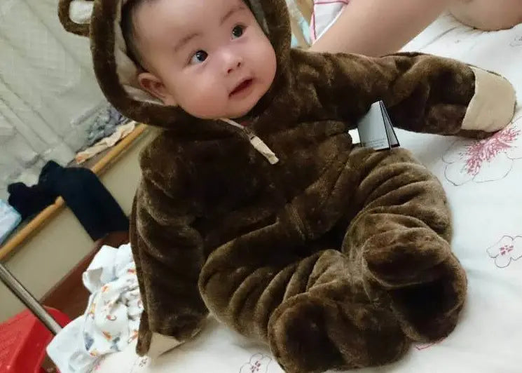 New Baby And Toddler Jumpsuit Thickened Children’s Coral Fleece