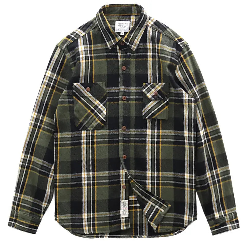 Double-strand Brushed Shirt Coat Spring And Autumn Top Thick American Style