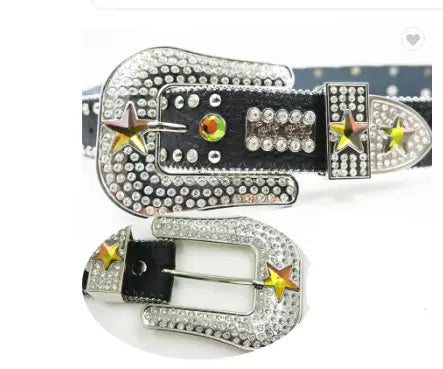Crystal Rhinestone Fashion All-match Trouser Belt Female Tide Pin Buckle