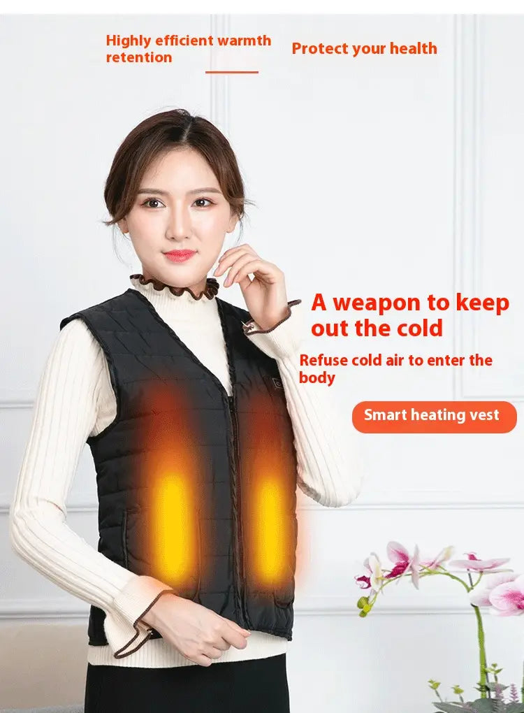 Heating Vest Three-gear Electric Heating Temperature Control Warm Men And Women