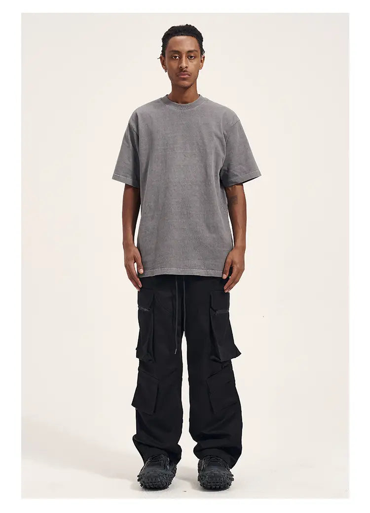 Multi Pocket Retro Velcro Side Zipper Men’s Casual Pants