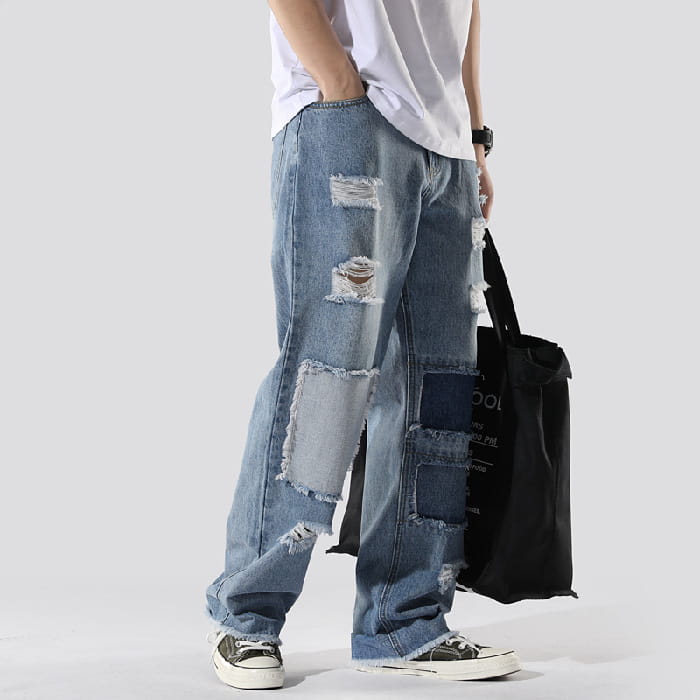 Ins French Overalls Men’s Baggy Daddy Pants