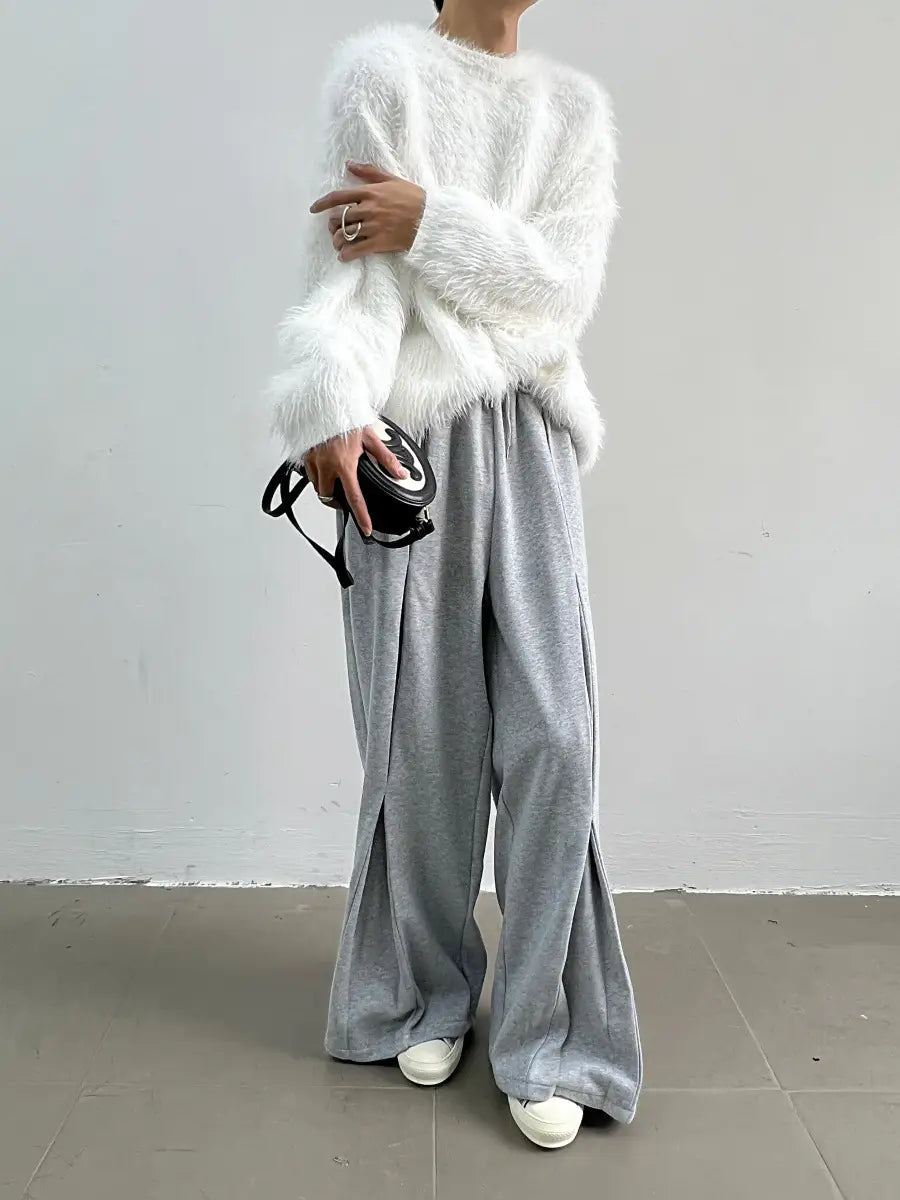 Pure Color All-matching Round Neck Pullover Thickened Mink Sweater Men