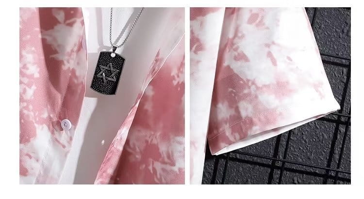 Men’s Ice Silk Breathable Summer High-end Printed Shirt