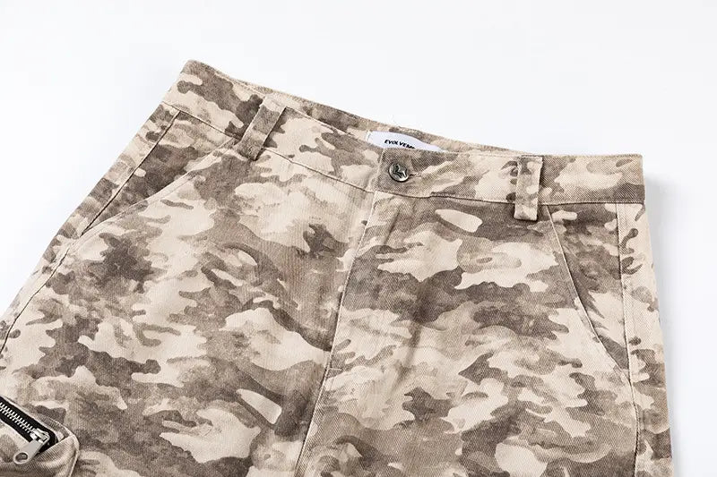 Spring New Retro Desert Camouflage Cargo Pants