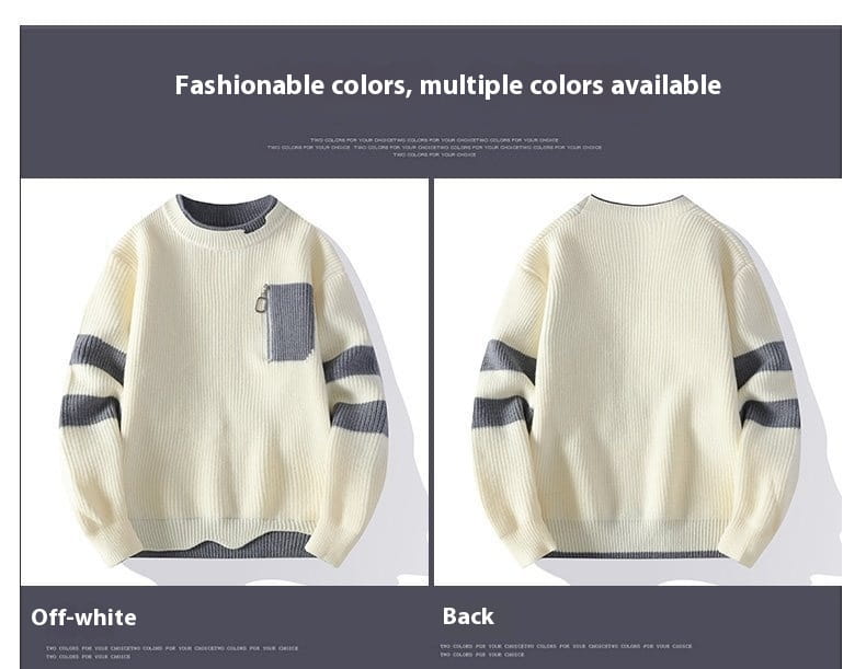 Autumn And Winter New Casual Sweater Boys Knitted Bottoming Shirt