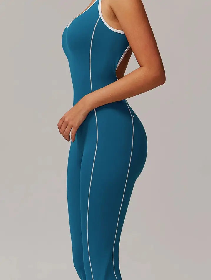 European And American Hollow Beauty Back Yoga Clothes Dance Sports Jumpsuit