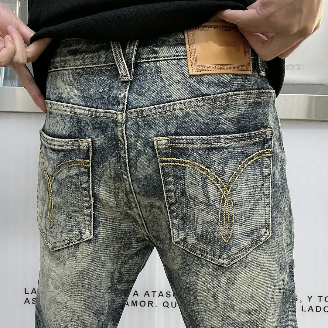 Fashion Men’s Jeans Casual Stretch Pants