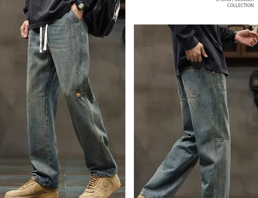 American-style Straight Loose Spring Fashion Brand Boys’ Overalls