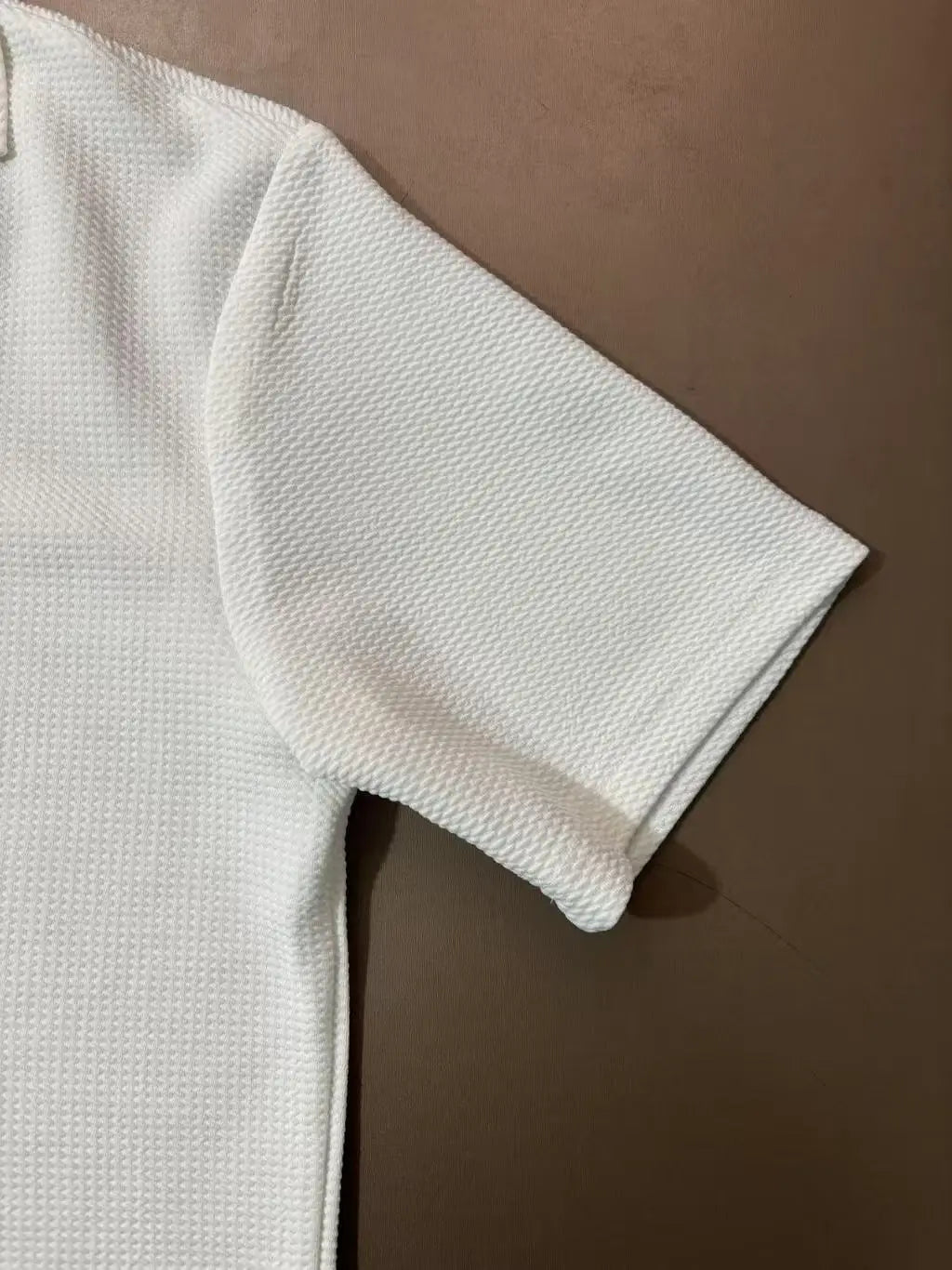 Daily Casual Short Sleeve Cardigan Shirt Men’s Suit Solid Color Summer