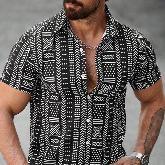 Men’s Shirt 3D Printing Stitching Cartoon