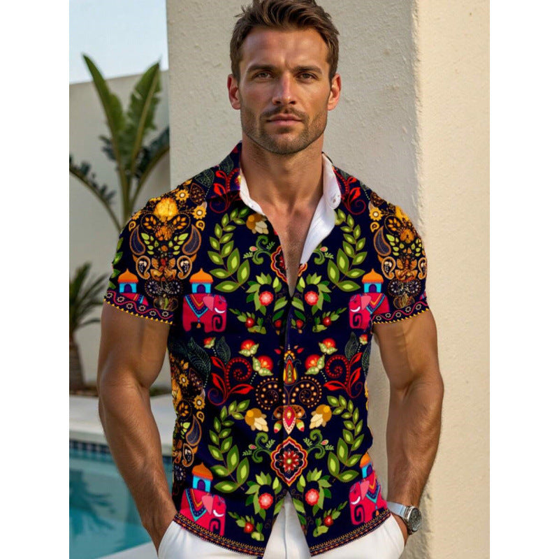 Men’s Shirt 3D Printing Stitching Cartoon - BMCSD210 / S