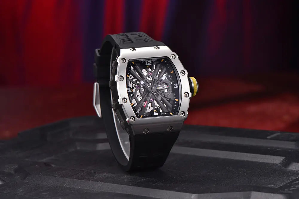 Sapphire Hollow Movement Watch Luxury Clothing